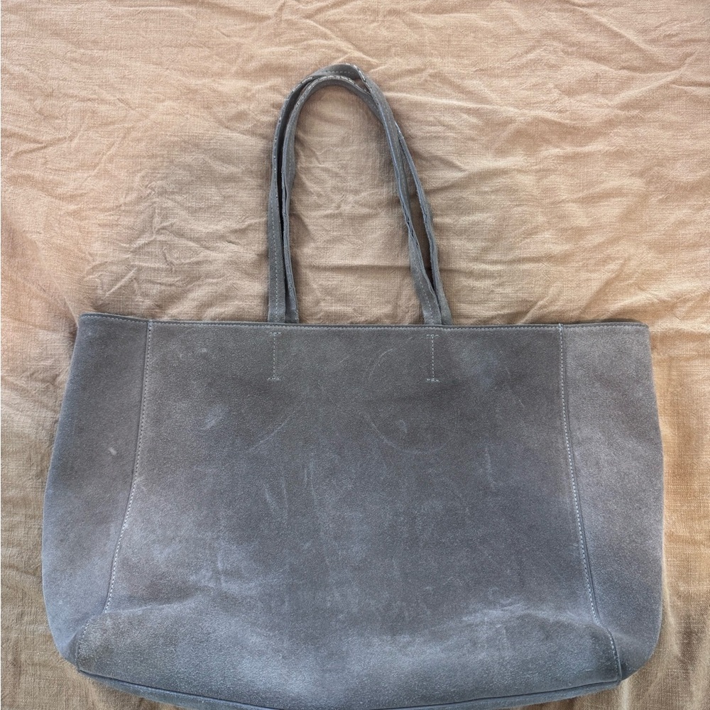 Mark & Graham Beige Suede Tote